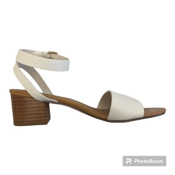 J. Crew White Block Heel Sandals - Picture 1 of 6